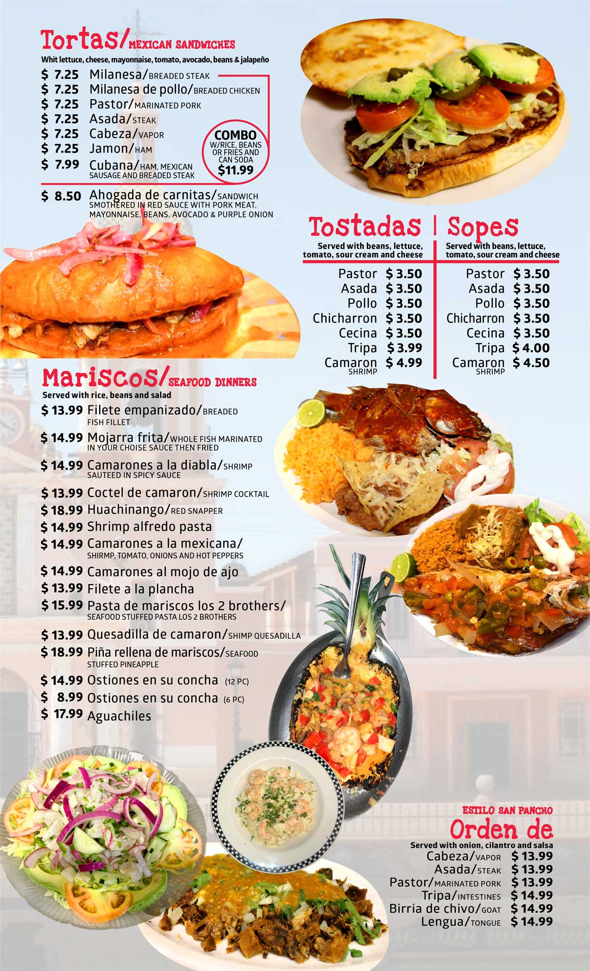 menu - Taqueria Los 2 Brothers